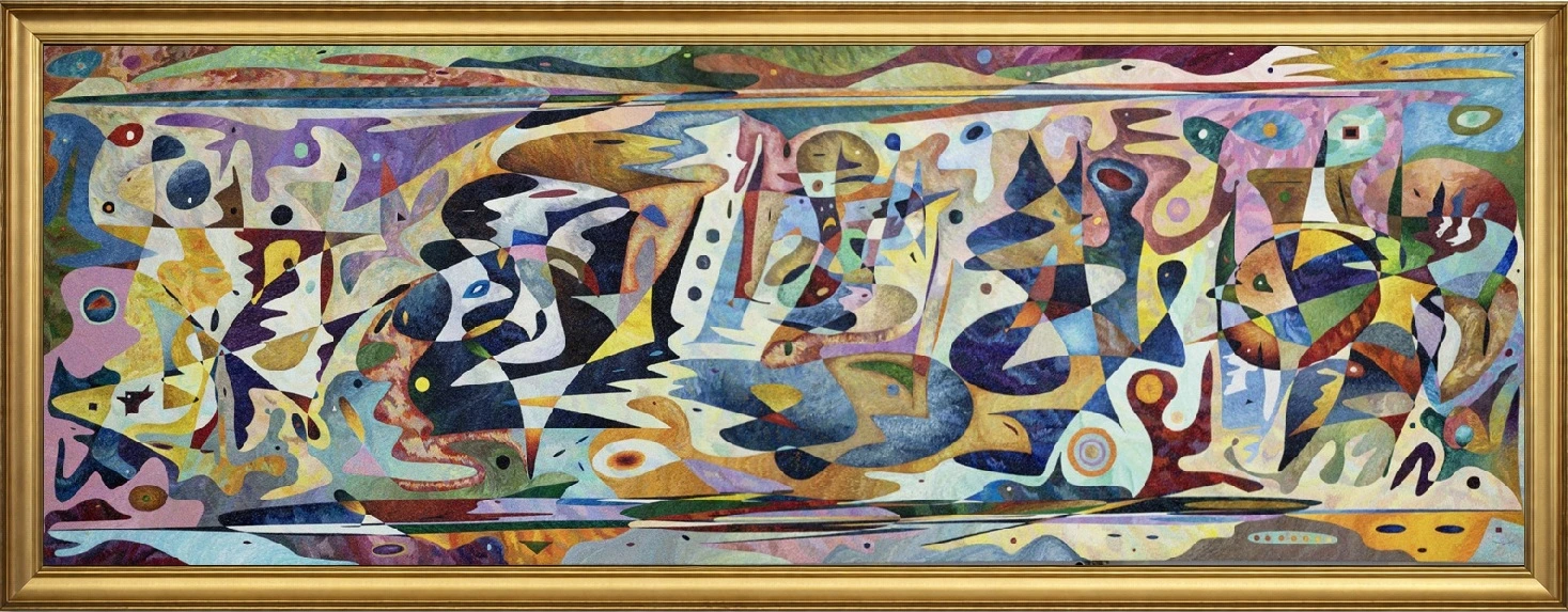 Caodaismus – monumental oil painting by Gheorghe Virtosu