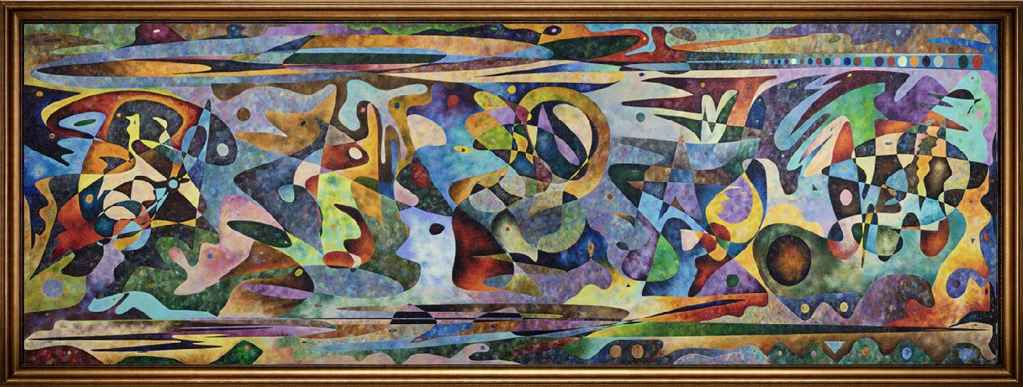 Shintō – monumental oil painting by Gheorghe Virtosu