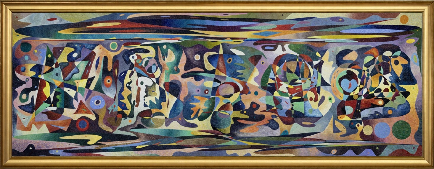 Taoismus – monumental oil painting by Gheorghe Virtosu